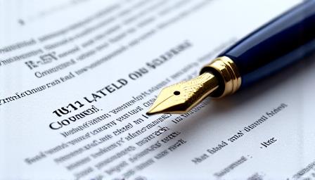 Legal documents and a magnifying glass